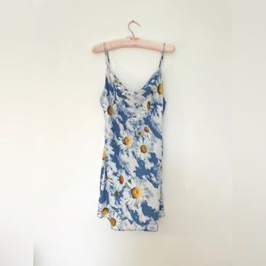 Urban Outfitters Cowl Neck Daisy Slip Dress